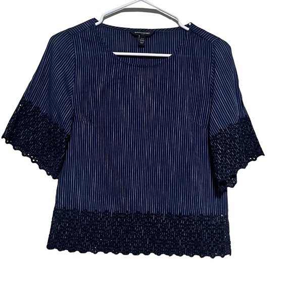 Banana Republic Tops - Banana‎ Republic Womens Petite Striped Blouse Size XXS